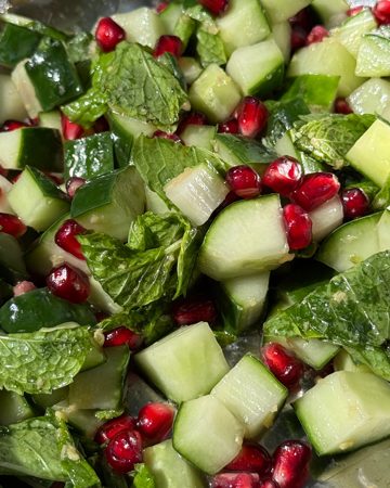 Pomegranate and cucumber salad