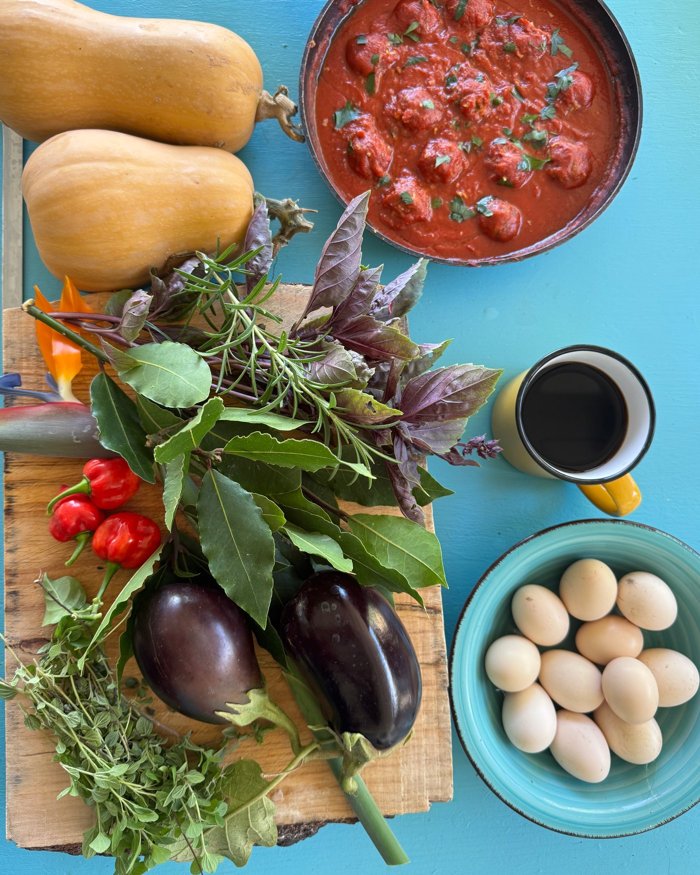 Ingredients on the table