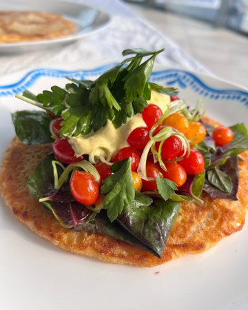 Red lentil pancakes
