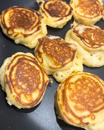 Mini banana oat pancakes